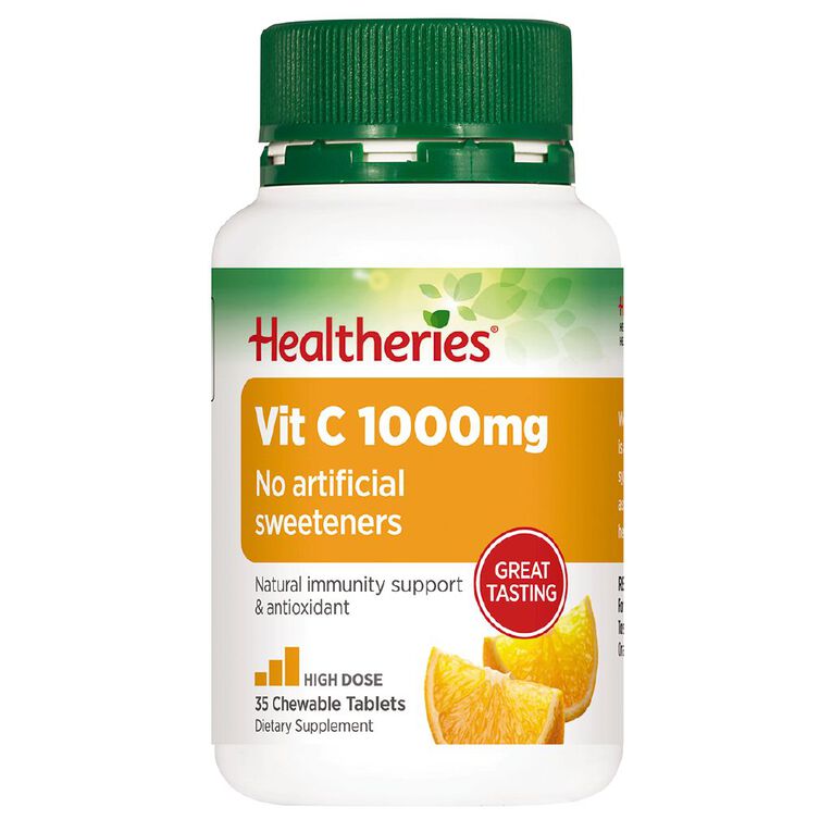 Healtheries Vitamin C 1000mg Chewable Tablets 35s The Warehouse