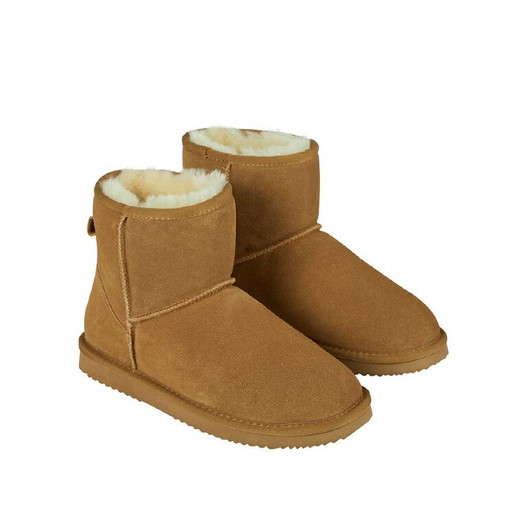 NEW ZEALAND SHEEPSKIN CO. Women's Sheepskin Lined Slipper Ankle Boots, Brown Light, hi-res