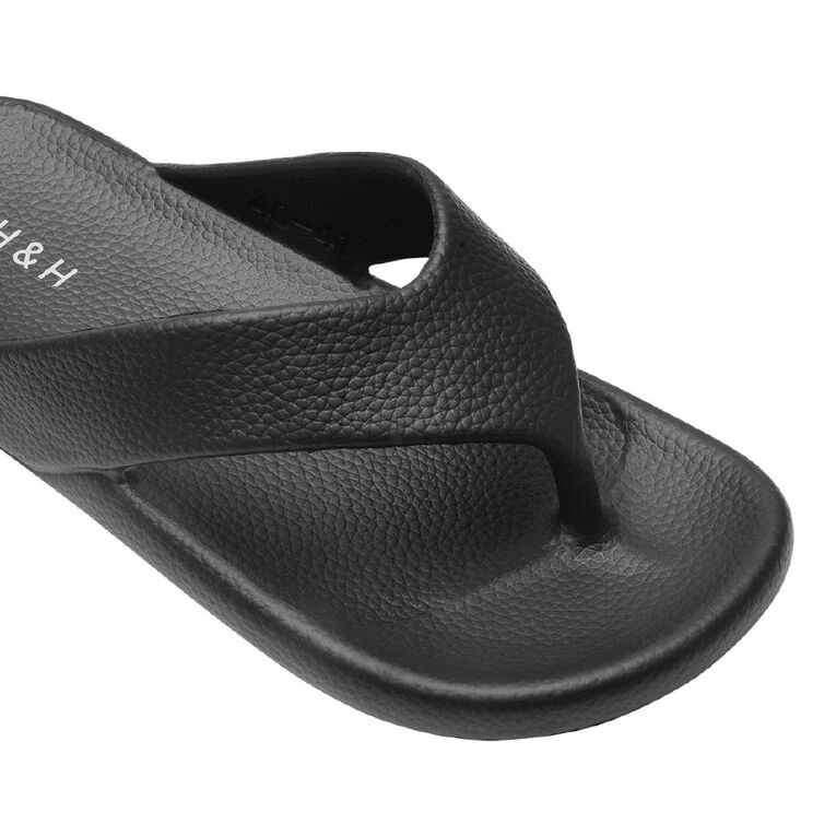 H&H Women's EVA Jandals, Black, hi-res