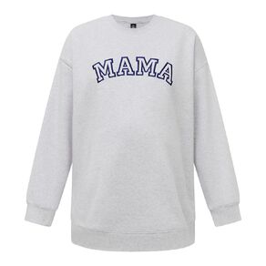 H&H Maternity Women's Mama Fleece Crew