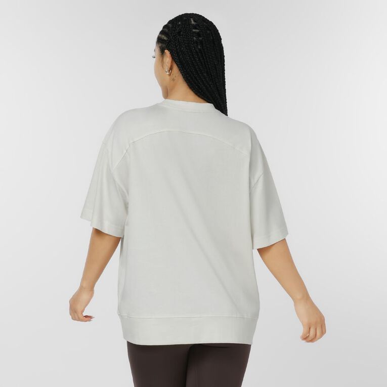 Active Intent Women's Oversize Tee, Cream, hi-res