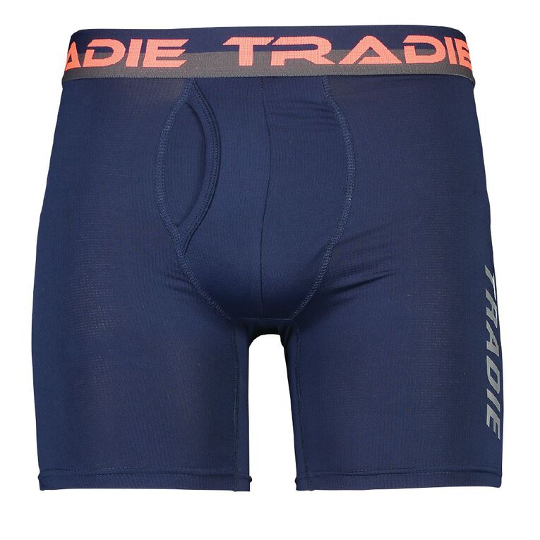 Tradie Men's Midi Trunks, Navy, hi-res