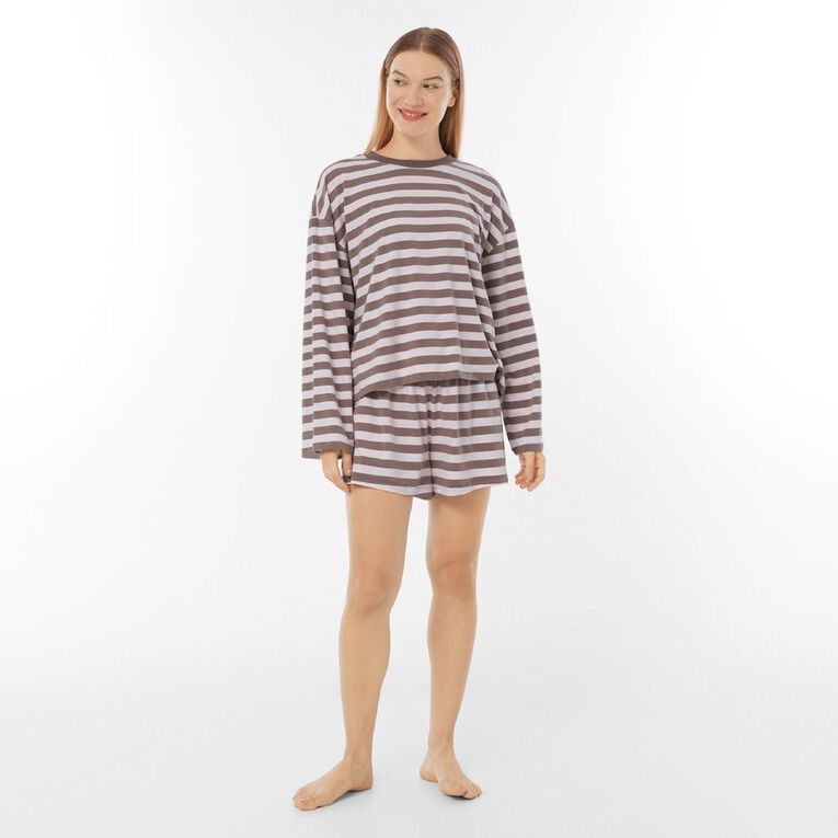 H&H Women's Lounge Peached Jersey Long Sleeve Top, Pink Light, hi-res