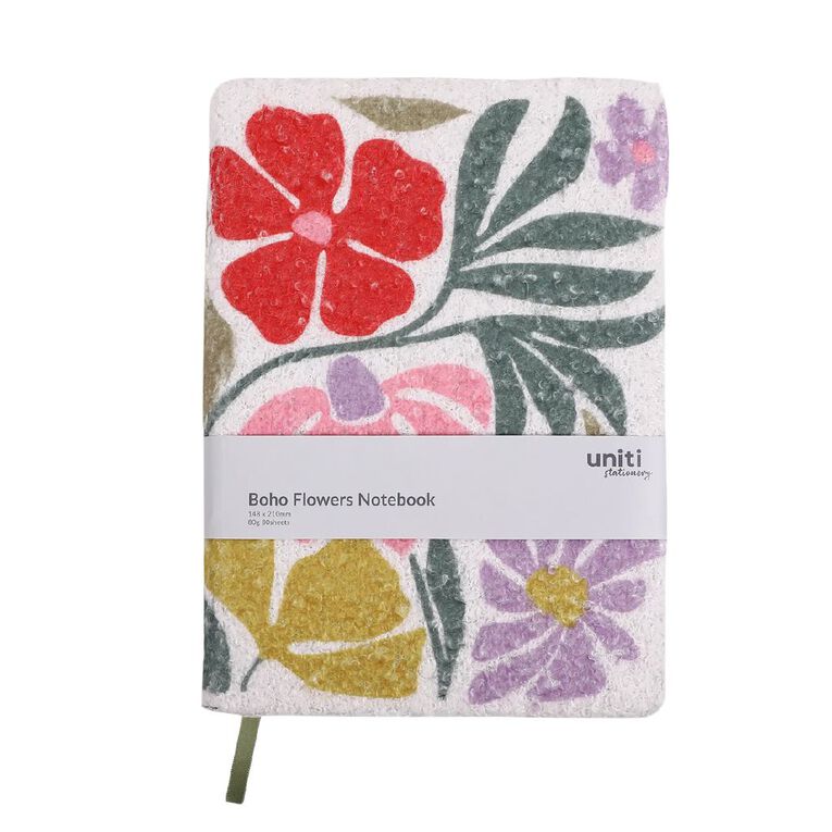 Uniti Stationery Boho Flower Notebook, , hi-res