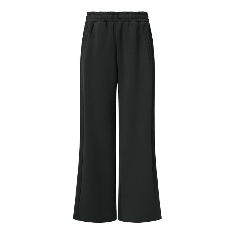 Active Intent Women's Scuba Wide Leg Pants, Grey Dark, hi-res