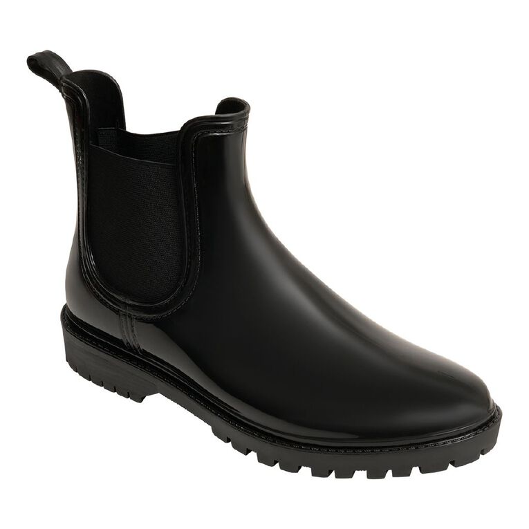 H&H Women's Ellie Gumboots, Black Patent, hi-res
