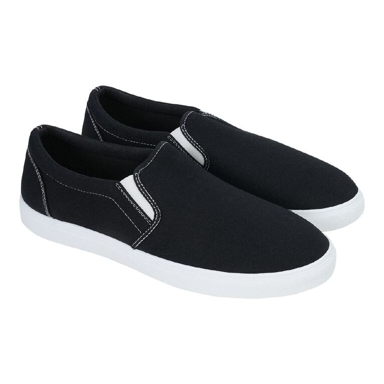 H&H Men's Corey Slip On Sneakers, Black, hi-res