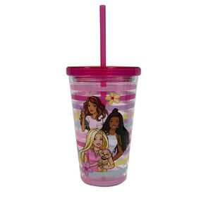 Barbie Tumbler with Lid and Straw
