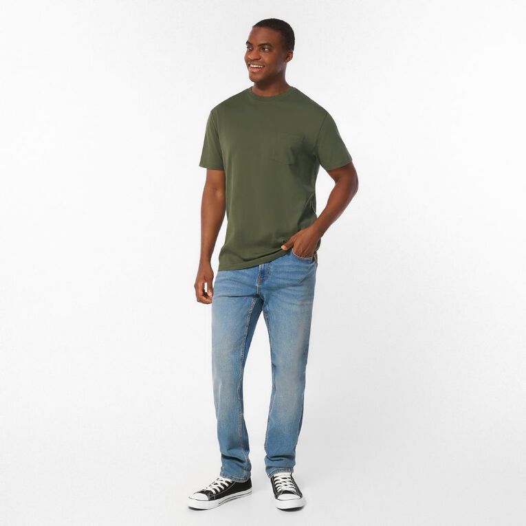 H&H Men's Regular Fit Pocket Tee, Green Mid, hi-res