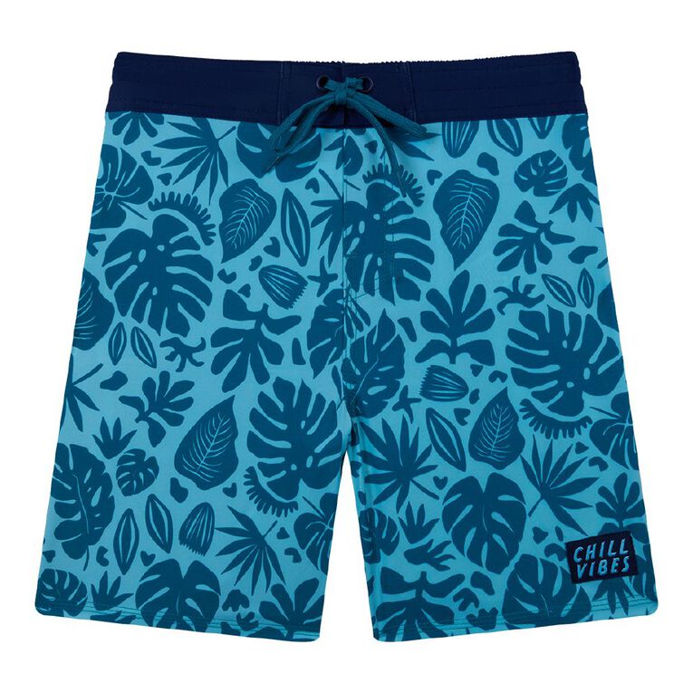 Young Original Stretch Swim Shorts, Green Mid, hi-res