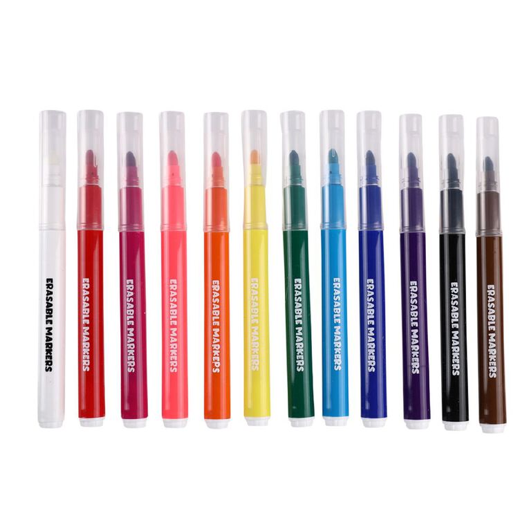 Erasable Markers 12 Pack, , hi-res