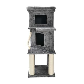 Petzone Sleep & Scratch Cat Tower Grey