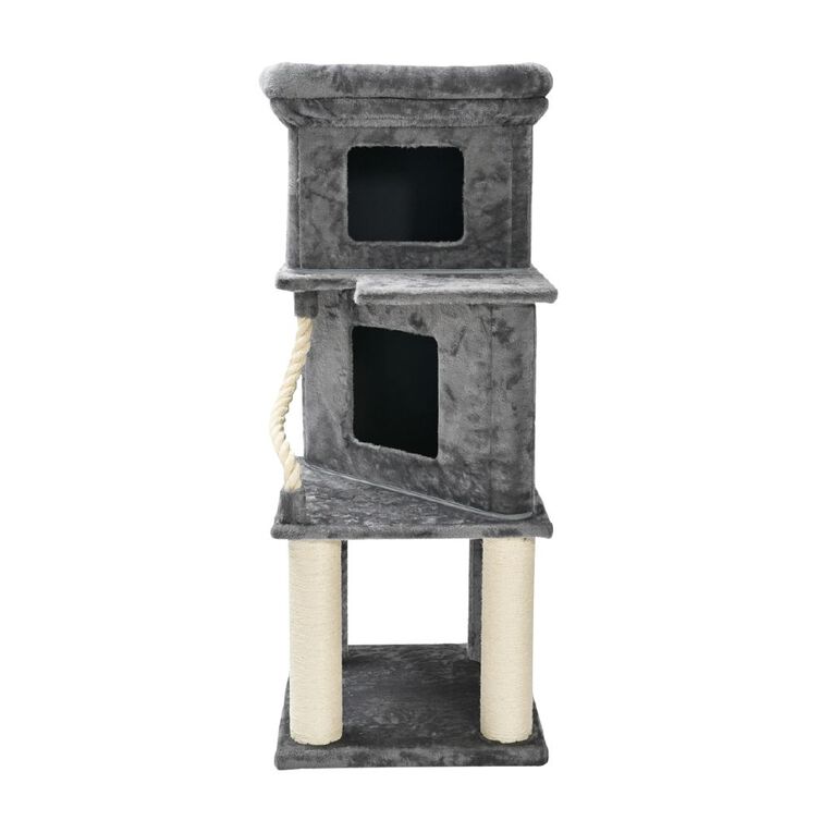Petzone Sleep & Scratch Cat Tower Grey, , hi-res