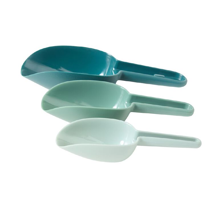 Living & Co Kitchen Scoop Green 3 Piece, , hi-res