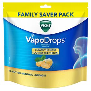 Vicks VapoDrops Butter Menthol Lozenges