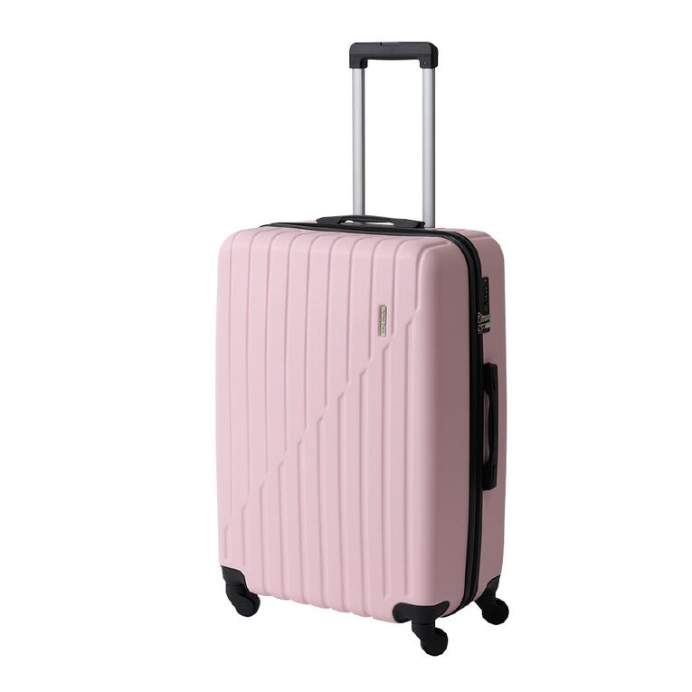 Living & Co Hard Textured Suitcases 2 Piece Set Pink, , hi-res
