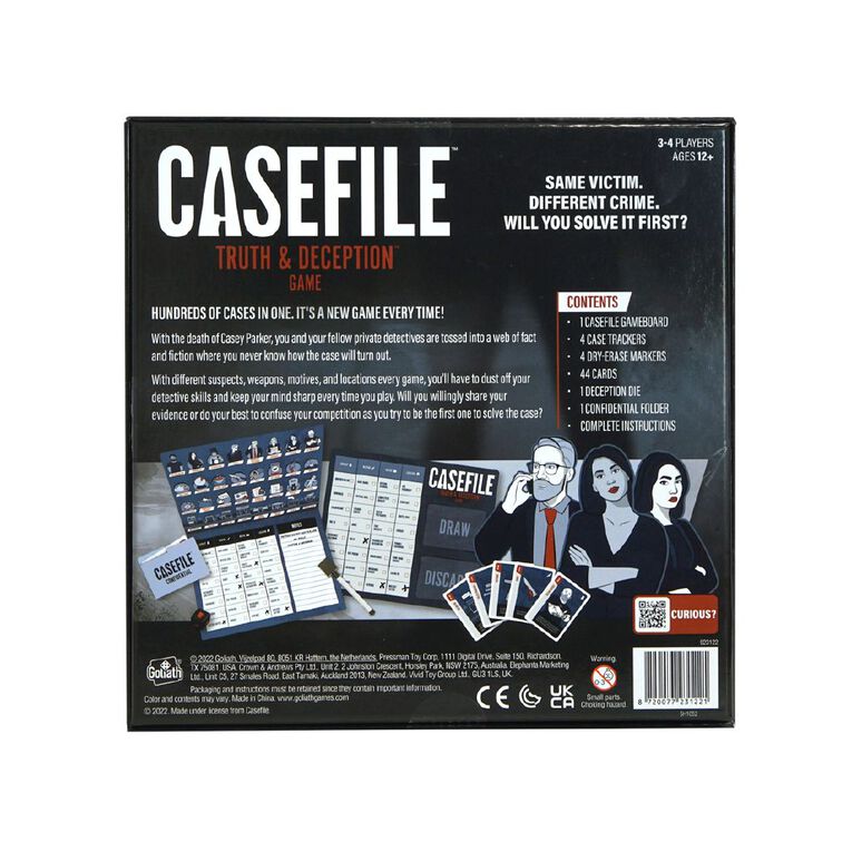 Casefile Truth & Deception Game The Warehouse
