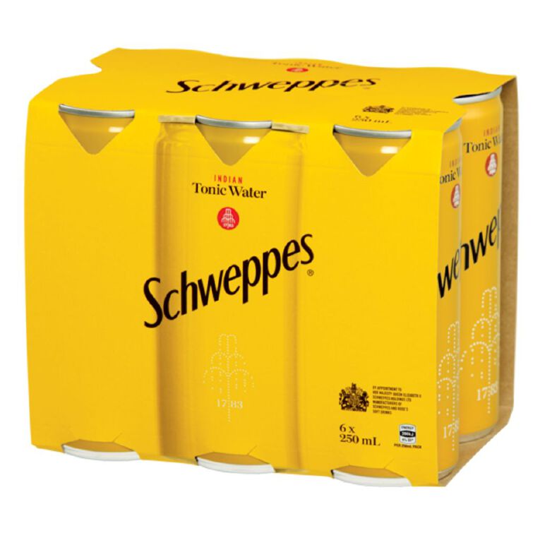 Schweppes Tonic Water 250ml 6 Pack The Warehouse