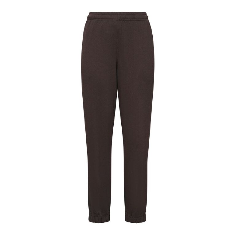 H&H Women's Essential Trackpants, Brown Dark, hi-res