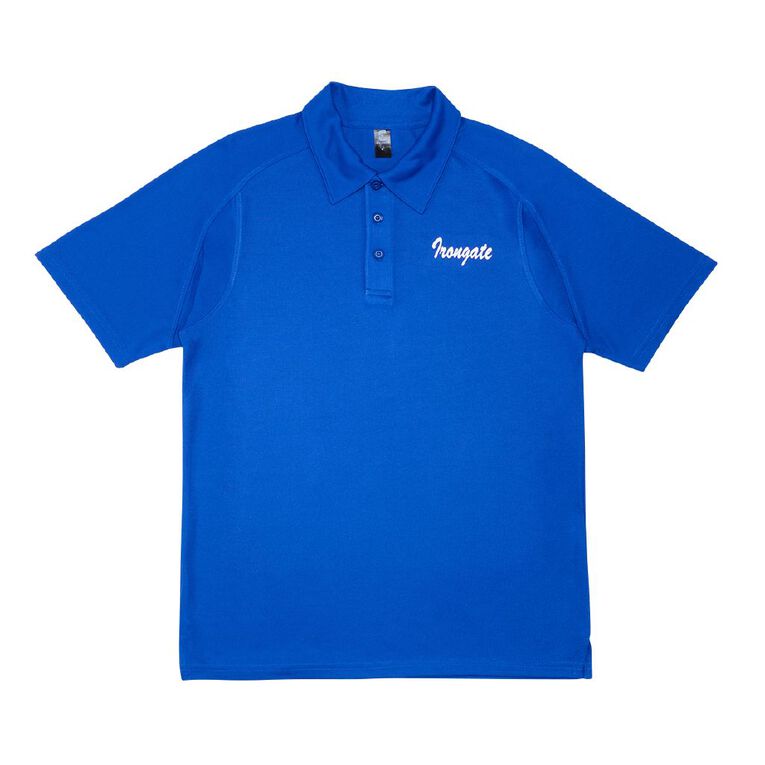 Schooltex Irongate School New Short Sleeve Polo with Transfer, Royal, hi-res