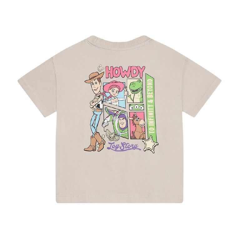 Toy Story Toddler Girls' Short Sleeve Print Tee, Brown Light, hi-res