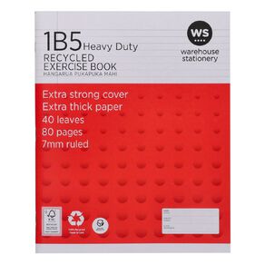 WS Exercise Book 1b5 7mm Ruled 40 Leaf Heavy Duty