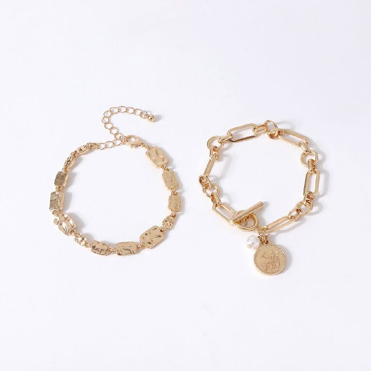 H&H Tbar Gold Bracelet, , hi-res