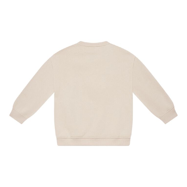 Young Original Plain Crew Sweatshirt, Brown Light OATMEAL, hi-res