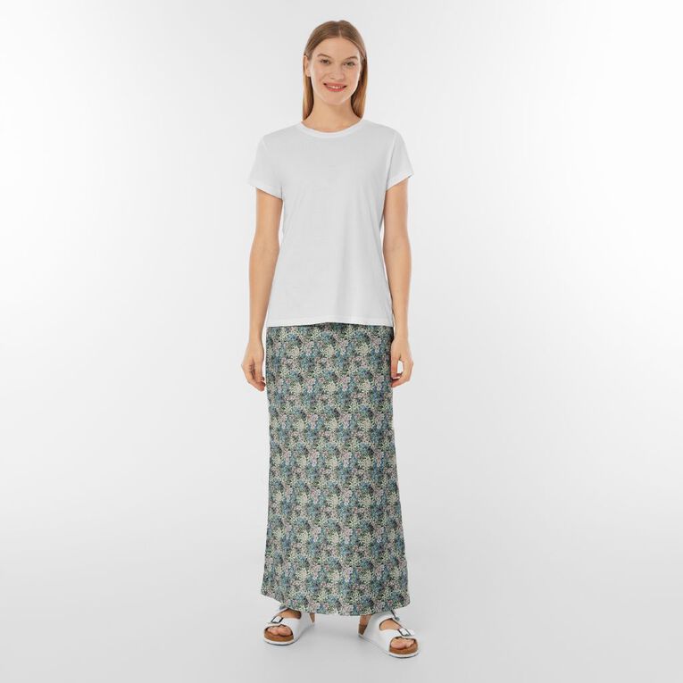 H&H Women's Amber Rixon Satin Bias Skirt, Multi-Coloured, hi-res