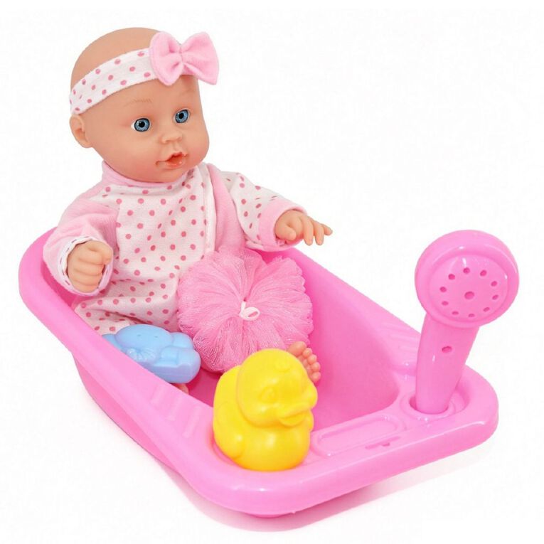 Baby Doll with Play Bath 30cm, , hi-res
