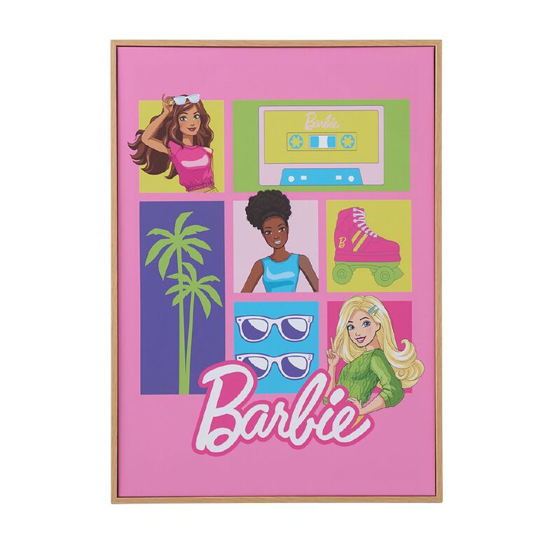 Barbie Framed Canvas Summer Vibes 50 x 70cm, , hi-res