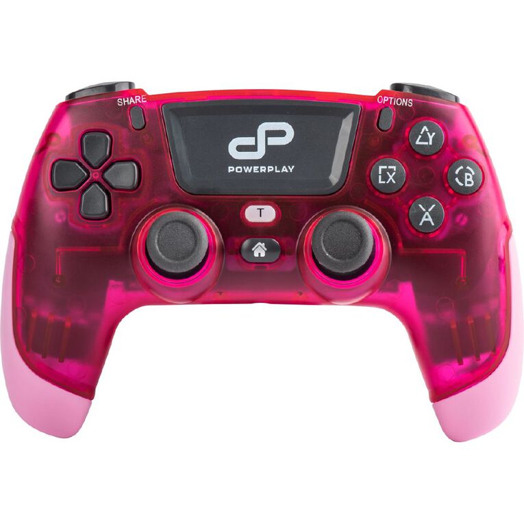 PowerPlay PS4 Wireless Controller Translucent Pink, , hi-res