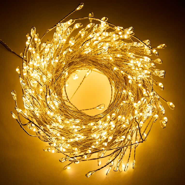 Wonderland Cluster Copper Light Silver Wire Warm Light 600 LED, , hi-res