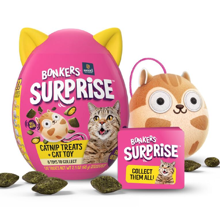 Bonkers Surprise Cat Treats 60G & Toy 45G, , hi-res