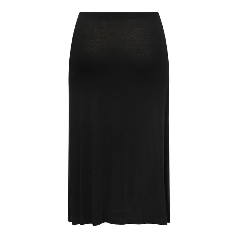 H&H Curve Women's Rib Maxi Skirt, Black, hi-res