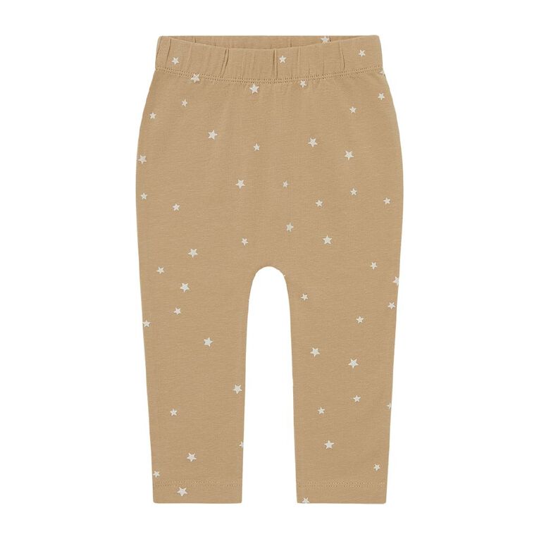Young Original Babies' Printed Leggings 3 Pack, Brown Mid, hi-res