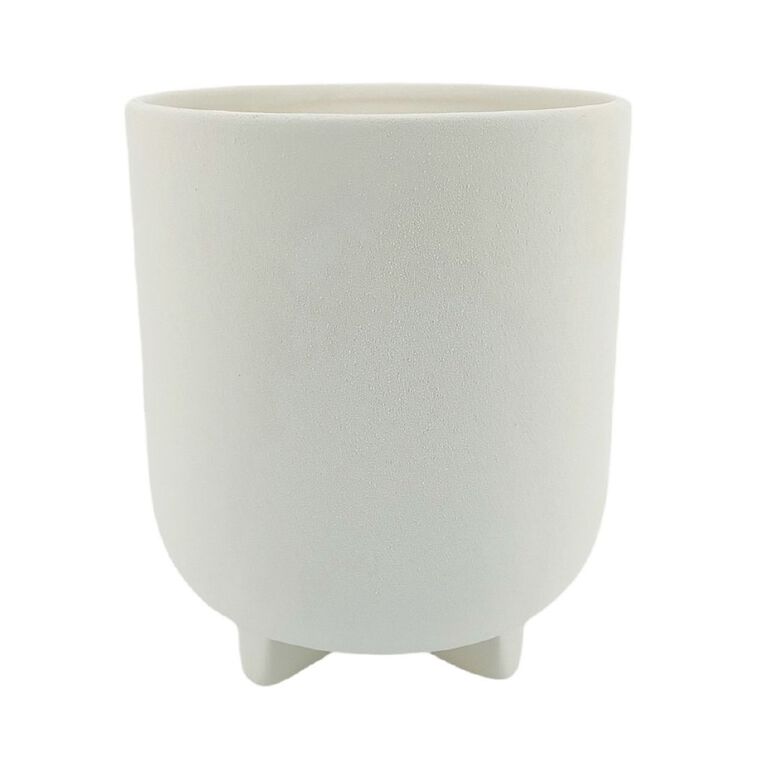 Northcote Pottery Zara Pedestal Pot-Ecru 15cm, , hi-res