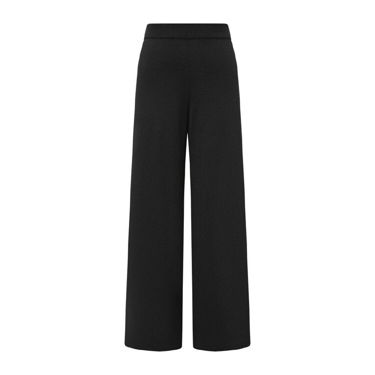 H&H Women's Merino Knit Pants, Black, hi-res