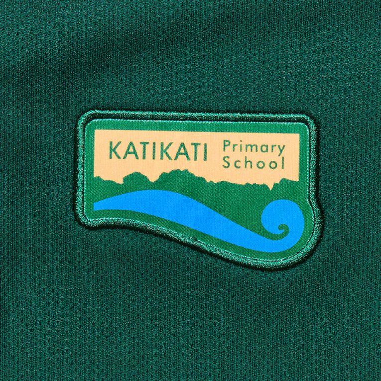 Schooltex Katikati Primary Short Sleeve Polo with Badge, Bottle/Gold, hi-res