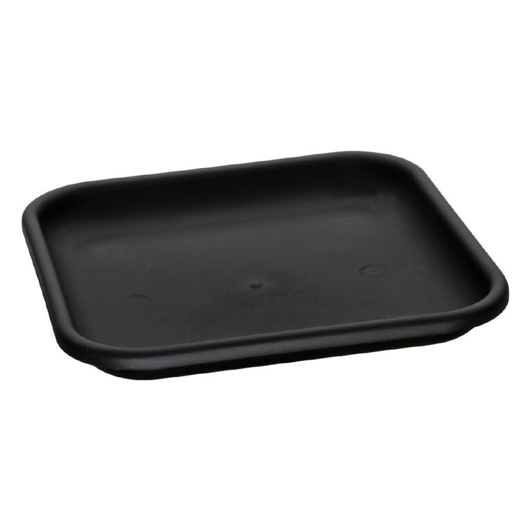 IP Plastics Square Saucer Resin Black 35cm, , hi-res
