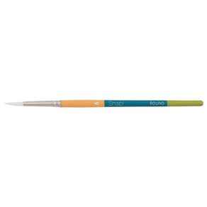 Princeton Snap Brush Short Handle Taklon Round 6 White