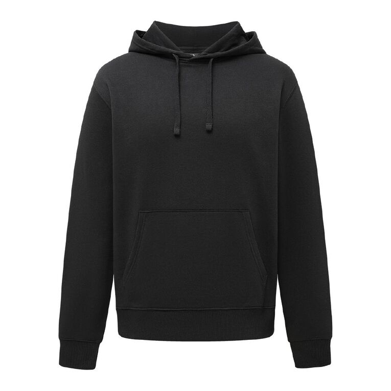 H&H Men's Plain Hoodie Sweatshirt, Black, hi-res