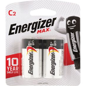 Energizer Max Alkaline Batteries C 2 Pack 2 Pack