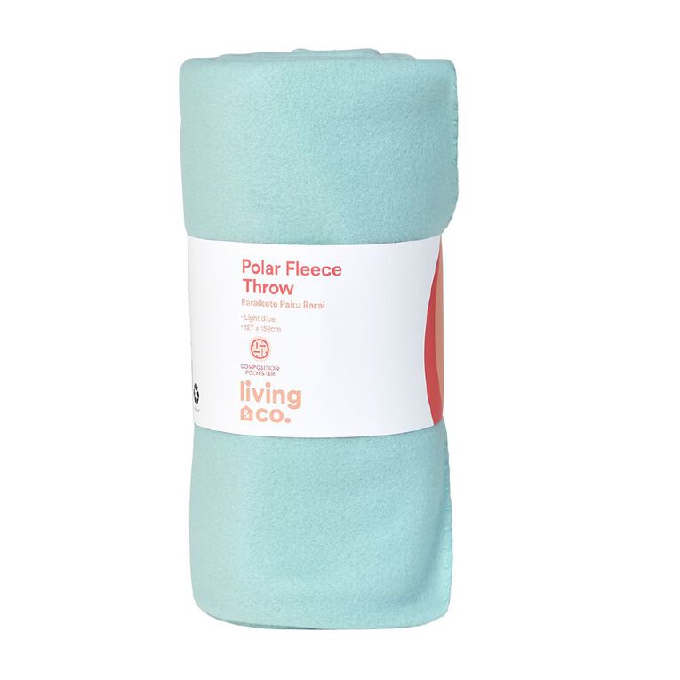 Living & Co Polar Fleece Throw 127cm x 152cm, , hi-res