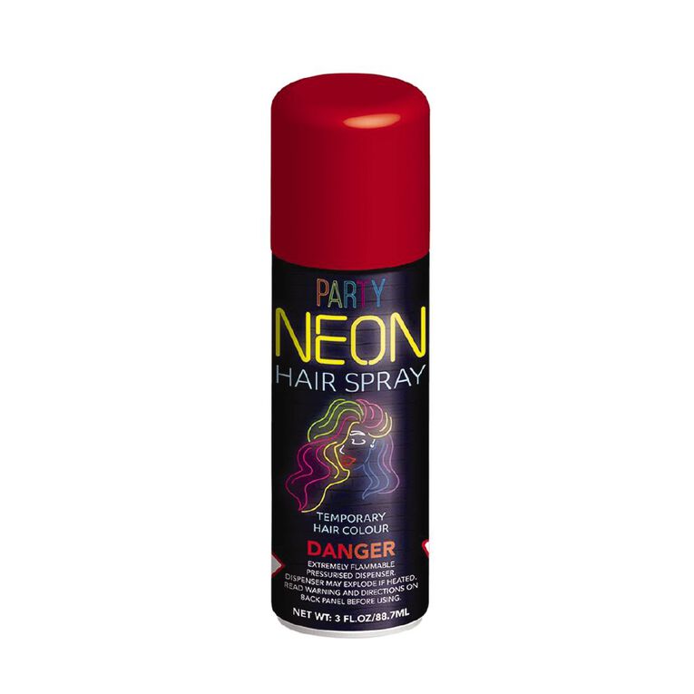 Hoorah Party Neon Hair Spray 88.7ml Assorted, , hi-res