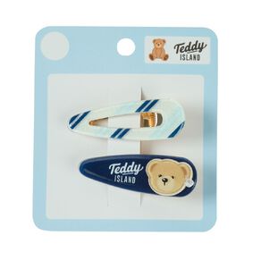 Teddy Island Hair Clip 2 Pack