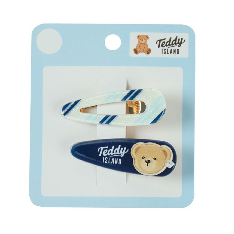 Teddy Island Hair Clip 2 Pack, , hi-res