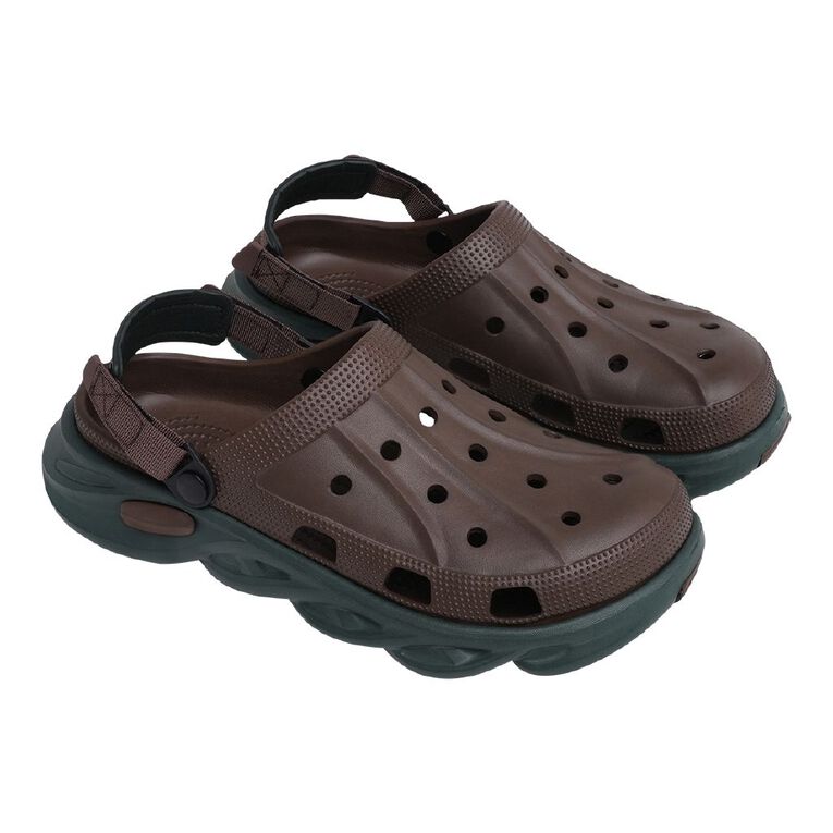 H&H Men's Intrepid Frog Clog Shoes, Brown, hi-res