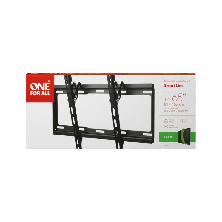 One for All Wall Mount 3265 inch Tilt 15 Deg 80kg WM2421 The Warehouse