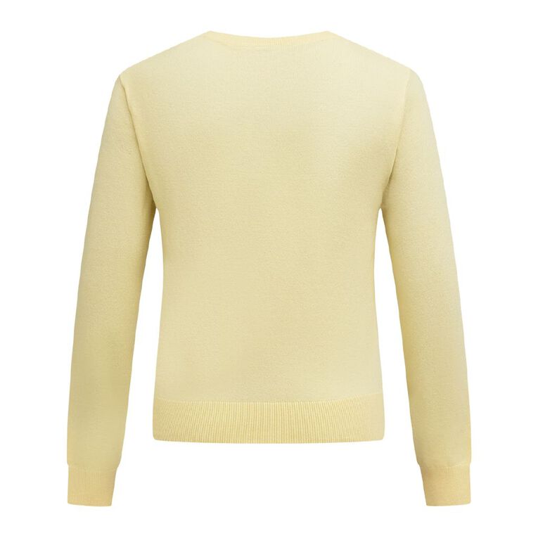 H&H Women's Essential Cardigan, Yellow Light, hi-res